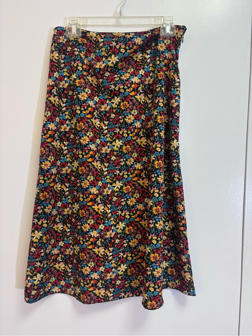 SHEIN A-Line Floral Print Midi Skirt